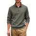 Men's Clothing Oversized Heavyweight Fleece-Lined Stand Collar Zip-Up Sweatshirt - Winter Plaid Business Casual Pullover With Reinforced Stitching_viptrois.com