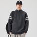Retro Stand Collar Zip-Up Knit Sweater – Unisex Streetwear Pullover (M-3XL, Relaxed Fit, Vintage Aesthetic)_viptrois.com