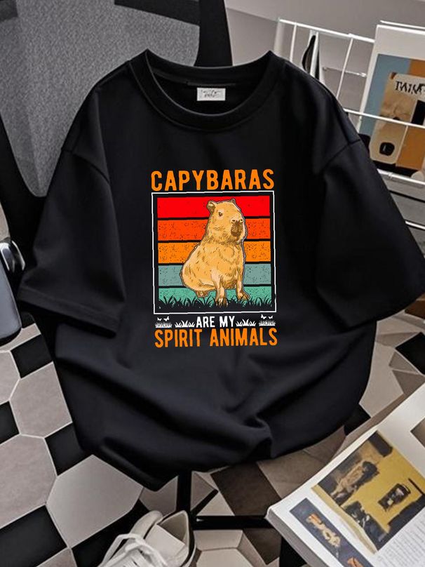 Capybara Spirit Animal Rodent Capibara Drawstring Bags Gym Bag Hot Lightweight Graphic Summer Stretched Stylish Designer Clothes Casual Streetwear_viptrois.com