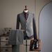 Men's Clothing Slim Fit Vest & Dress Pants Set Formal Wedding Groom & Groomsmen Suit, Business Casual Office Wear, Autumn Collection_viptrois.com