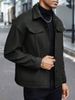 Men's Wool-Blend Peacoat With Utility Pockets – Military-Inspired Workwear Jacket For Urban Exploration (Adjustable Storm Cuffs & Hidden Hood)_viptrois.com