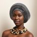 New Women's Gold Stamped Fashionable Elastic Pit Strap Laminated African Ethnic Baotou Hat_viptrois.com
