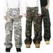 Large Pocket Workwear Jeans Men's Loose Straight Wide Leg Pants_viptrois.com