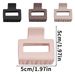 Autumn/Winter Brown INS Style Square Claw Clip - Lazy Premium Hair Accessory For High Ponytail - Minimalist Shark Clip_viptrois.com