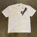 Hip Hop Letter Graffiti Print 230G Pure Cotton Short Sled T-shirt Men's Summer Ins American Trend Round Neck Half_viptrois.com