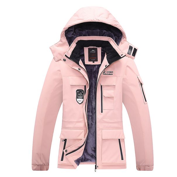 Men's Clothing Fleece-lined Thickened Couples Cotton-padded Clothes Windproof Waterproof Plus Size Plus Size Warm Cold-proof _viptrois.com