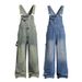 Men's Clothing Yellow Mud Colored Suspender Wide Leg Jeans Retro Washed Loose Casual Foreign Trade Popular Logging Jumpsuit Men_viptrois.com