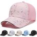 Women's Hats Fashion Duckbill Cap Colorful Letter Heat Transfer Sunshade Breathable Mesh Hat Sun Hat Casual Baseball Cap_viptrois.com