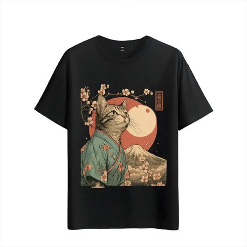 Tshirt Muscle Freaks Cat 2026 Kimono Japanese Art Style Fuji_viptrois.com