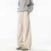 Men's Heavyweight Curved Trousers American Style Athletic Sweatpants Loose Fitting Wide Leg Casual Trousers Trendy for Autumn And Winter_viptrois.com