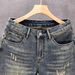 2025 Summer American Style Denim Men Mid-Length Pants Cool Five-Point Shorts New Men's Loose Straight Wide-Leg_viptrois.com