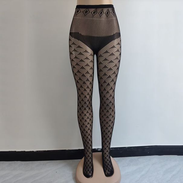 Silk Stockings Hollow Floral Fishnet Stockings Y2k Fishnet Stockings Black Sexy Bottoming Socks_viptrois.com