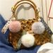 Bag Charm Creative Floral Ribbon Keychain Cute Plush Bag Pendant Small Fresh Pearl Car Key Chain Accessories Pendant_viptrois.com