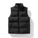 Men's Reversible Fleece Vest, Winter Warm Sleeveless Jacket, Lightweight Padded Vest For Casual Wear, Zipper Front, Stand Collar, Plus Size Available_viptrois.com