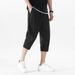 Men's Cooling Quick-Dry Shorts, Summer Ice Silk Fabric Loose Fit Straight Leg Mid-Calf Breathable Casual Shorts For Outdoor & Home_viptrois.com