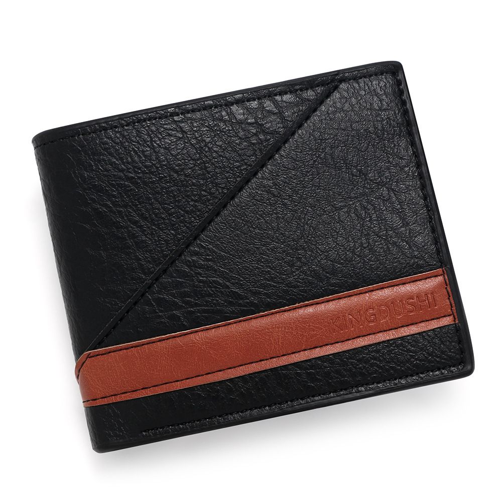 Wallet Card Cases Men's Short Wallet Retro Wallet Money Clip Hinge Tri Fold Bag Coin Bag Card Holder_viptrois.com