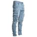 Men's Clothin New Jeans Men's Side Pocket Elastic Slim Fit Skinny Jeans_viptrois.com
