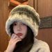 Gradient For Women In Autumn And Winter, Big Head, Loose Knitted Hat, Small Face, Versatile Ear Protection, Stacking Hat_viptrois.com