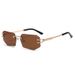 New Fashion Men's Trendy Frameless Women's Polygonal Cut Edge Sunglasses_viptrois.com