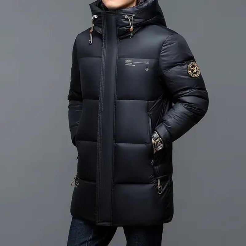 -30 ° Neue Mode Männer 90% Weiße Kapuze Enten Jacken Herren Dicken Warmen Wasserdichten Parka Mantel Daunen Mantel_viptrois.com