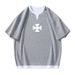 Men's Fashion Brand T Shirt Cross Printed Pattern Pullover_viptrois.com
