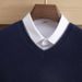 Nordmann Autumn Winter Men's V-Neck Long Sleeve Knitted Loose Simple Solid Color Cashmere Sweater Base Layer_viptrois.com