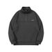 Men's Clothing Fleece Stand Collar Half Zipper Sweater Loose Sweater Plus Velvet Warm Autumn And Winter Jacket Top_viptrois.com