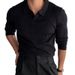 Summer Men's Clothing Retro Knit Lapel Striped Polo Shirt Solid Color Short Sleeve Fashion Light Luxury Popular Knitwear M - 3XL_viptrois.com
