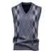 Men's Clothing Pullover Fashion Casual Sweater Men's Slim Fit V-Neck Fleece-Lined Knit Vest - Stylish Casual Pullover Sweater For Everyday Wear_viptrois.com