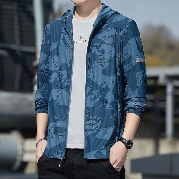 Men's Summer Sun Protection Clothing, Thin Fishing Quick Drying Jacket, Large Size, Breathable, UV R, Ice Silk_viptrois.com