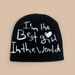 Unisex Knit Beanie With Letter Jacquard - Trendy Streetwear Winter Hat For Men & Women - Soft Acrylic Stretchy Skull Cap (Black, Grey, Blue, Red)_viptrois.com