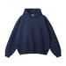 Unisex Oversized Fleece Hoodie - Drop Shoulder Streetwear Sweatshirt With Kangaroo Pocket_viptrois.com