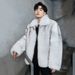 Men's Clothing Winter new fur coat men's blue leather youth hooded fur coat fur and leather_viptrois.com