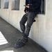 High Street Black Fashion Trend Men's Slim Fit Stretch Design Wholesale Jeans For Men_viptrois.com