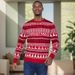 New Men's Knitted Sweater Christmas Casual Slim-fit Lazy Wind Crew Neck Wool Splicing Knitted Sweater_viptrois.com