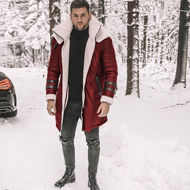 Pulse Pulse In Stock Winter Cross-Border Style Shearling Men's Long Thickened Jacket European And American Fur Coat_viptrois.com