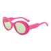 New Oval Fashion Sunglasses Personality INS Rose Red Multi Color Glasses Wholesale Women's Sunglasses T1353_viptrois.com