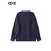 izkz 25ss Lazy Sweatshirt High-end Men's Fake Two-piece Polo Collar Top Autumn American Style Couple Long Sleeve_viptrois.com
