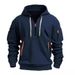 Pure 2025 Cross-Border Plus Size Men's Casual Sports Multi-Zip Arm Zipper Versatile Sweatshirt Pullover Hoodie_viptrois.com