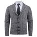 Pure Cross-Border Autumn Winter Jacket Men's European Size Fashion Thickened Twisted Cardigan Sweater Knitwear_viptrois.com