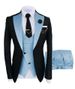 Men's Mixed Color Business Formal Groom's Banquet Wedding Dress Best Man Suit_viptrois.com