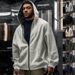Men's Clothing Waterproof Zip-Up Hooded Sweatshirt Jacket Winter Autumn Casual Pullover With (Black, Dark Gray, Light Gray, Navy, Army Green, Beige)_viptrois.com