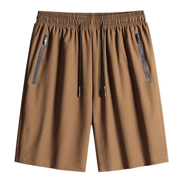 Men's Quick Drying Ice Silk Shorts New Arrival Summer Thin Casual Loose Plus Size Five Point Pants Fitness_viptrois.com
