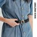 Two-layer Cowhide Belt Decoration A-shaped Doudou Nail Buckle Adjustable Belt, Real Cowhide Belt For Men And Women_viptrois.com