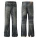 Men's Clothing Street Heavy Wash Decolorization Design High Men's And Women's Denim Trousers_viptrois.com