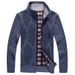 Men’s Zip-Up Knit Sweater Jacket – Retro Stand Collar Pullover With Stylish Color Blocking (Sizes M-3XL)_viptrois.com
