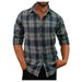 Men's Clothing Loose Flannel Shirt Flannel Shirt Long Sleeve Plaid Casual Shirt For Fall & Winter Soft Cotton Blend Comfort Fit Classic Button-Up_viptrois.com