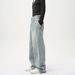 Men's Clothing | New Niche Design Crease Deconstruction American High Street Straight Washed Jeans_viptrois.com
