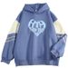 Spring And Autumn New Color Block High-End HTH Hotter Than Hell Cool Internet Celebrity Long Sleeve Sweatshirt_viptrois.com