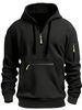 Autumn Winter With Pockets Waterproof Zipper Multi-Pocket Pullover Men's Sports Casual Hoodie_viptrois.com